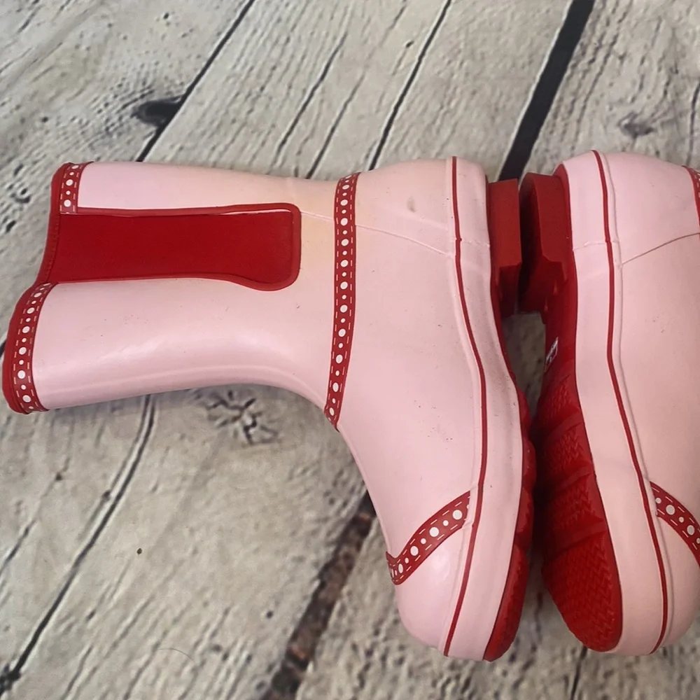 The Original Muck Boot Company Pink Red Rain Boots Girl’s Size 3 Size 4